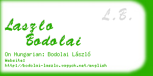 laszlo bodolai business card